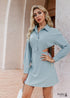 Vintage Boho Blue Mini Dresses